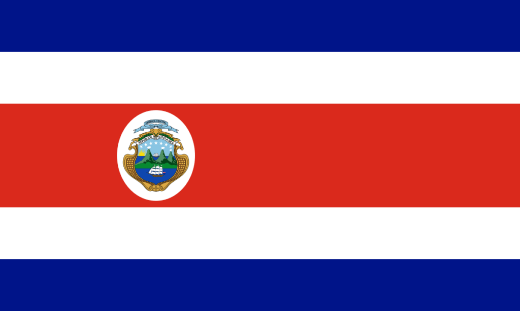 Spanish Speaking Countries Flags: Costa Rica Flag